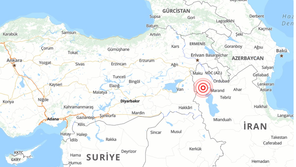 SON DAKİKA HABERİ: İran'ın kuzeybatısında 5,7 büyüklüğünde deprem