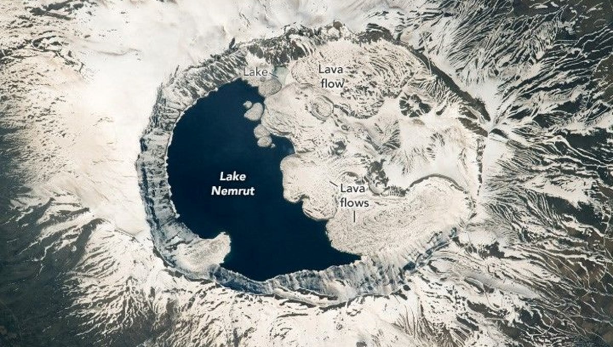 Nemrut Krater Gölü, NASA astronotu tarafından uzaydan görüntülendi