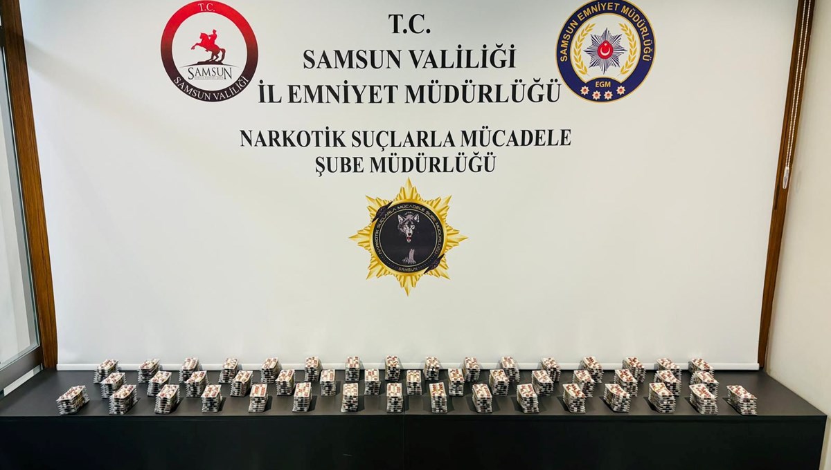 Samsun'da uyuşturucu operasyonu: 7 bin 280 sentetik ecza hapı ele geçirildi