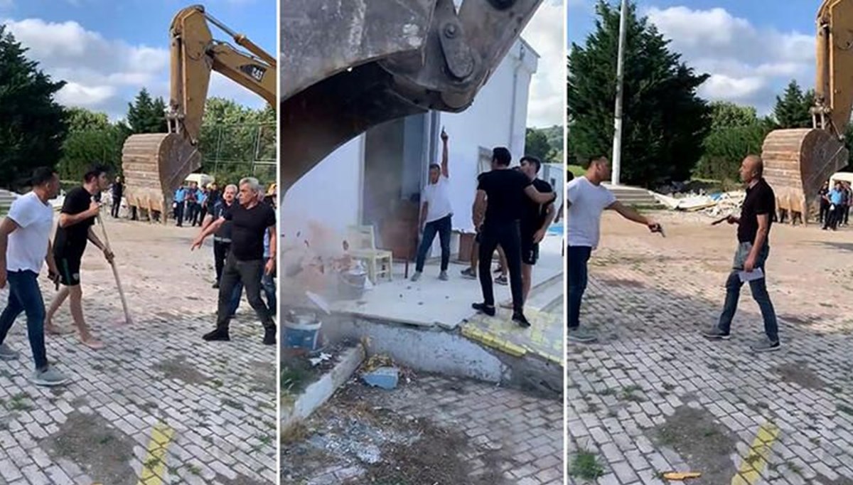 Beylikdüzü'nde olaylı yıkım: Görevlilere silah çekildi