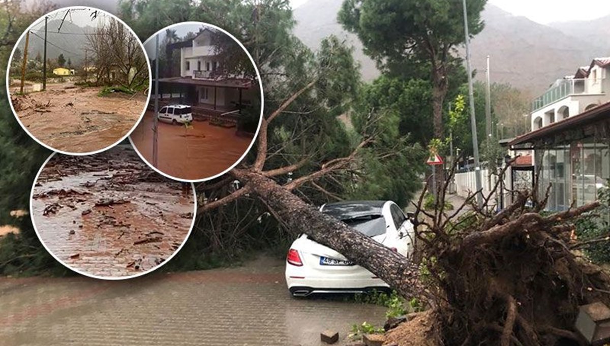 Muğla'da hayat felç oldu: Marmaris ve Bodrum'u fırtına vurdu