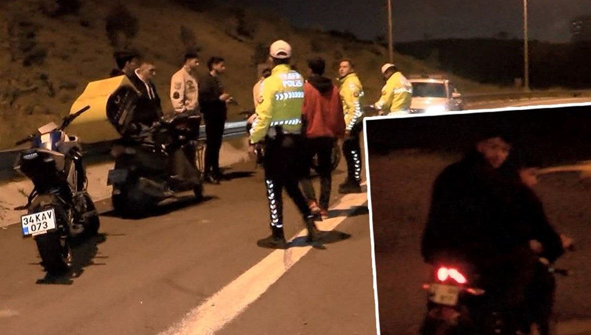 Motosikletlilere polis baskını: 5 motosiklet bağlandı, 2 sürücü kaçtı