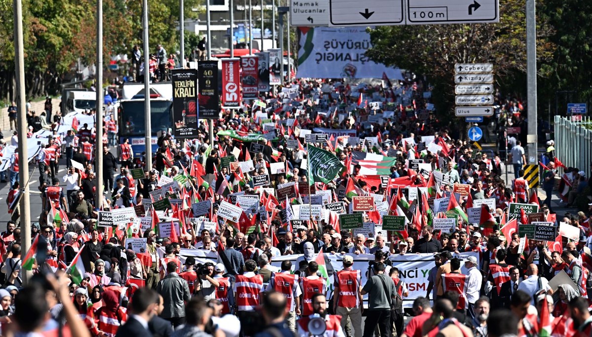 Binlerce kişi meydanlara çıktı: İstanbul ve Ankara’da Filistin’e destek, İsrail’e tepki