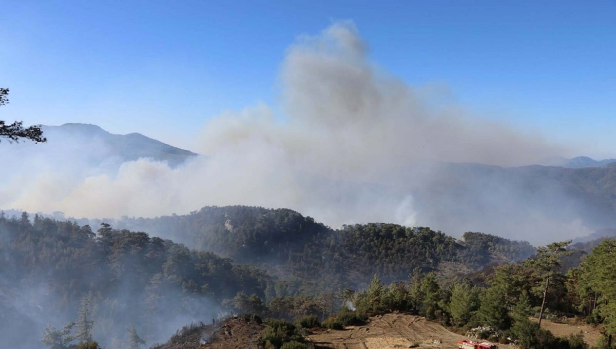 Muğla'nın iki ilçesinde alevlerle mücadele sürüyor