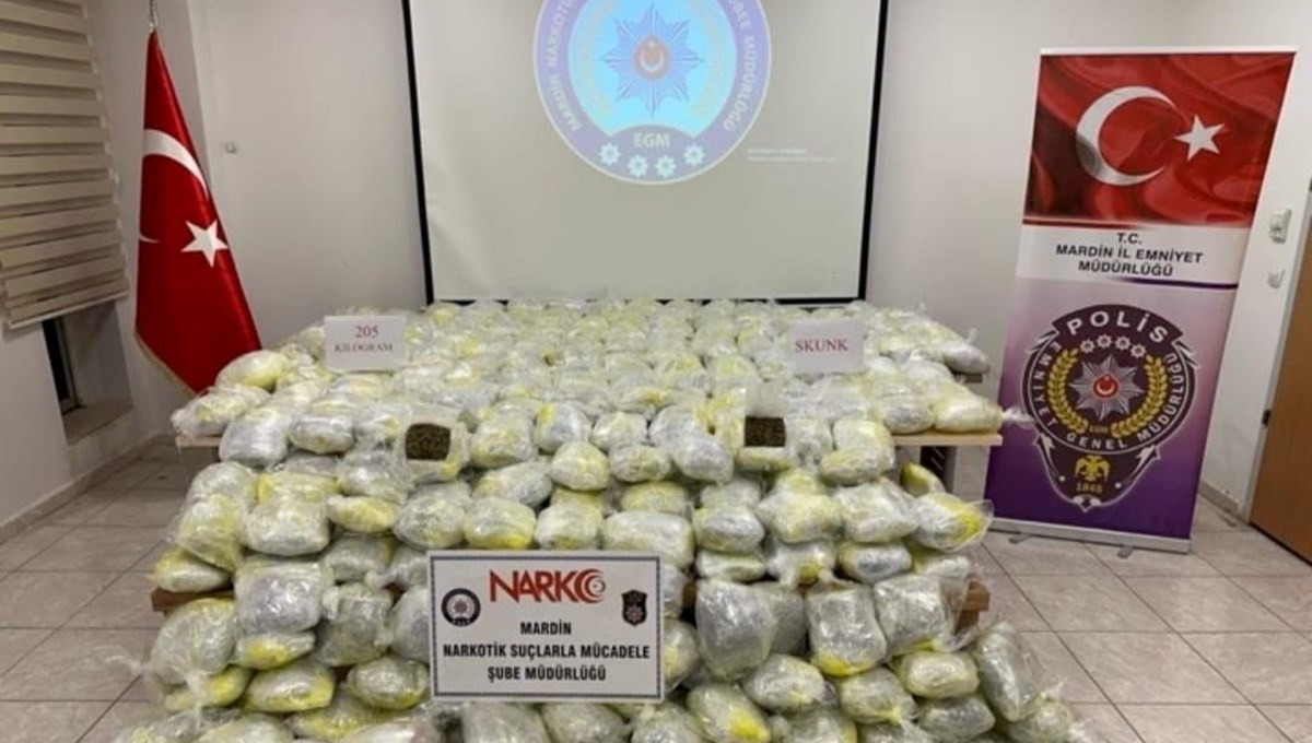 Mardin’de 250 kilogram uyuşturucu ele geçirildi