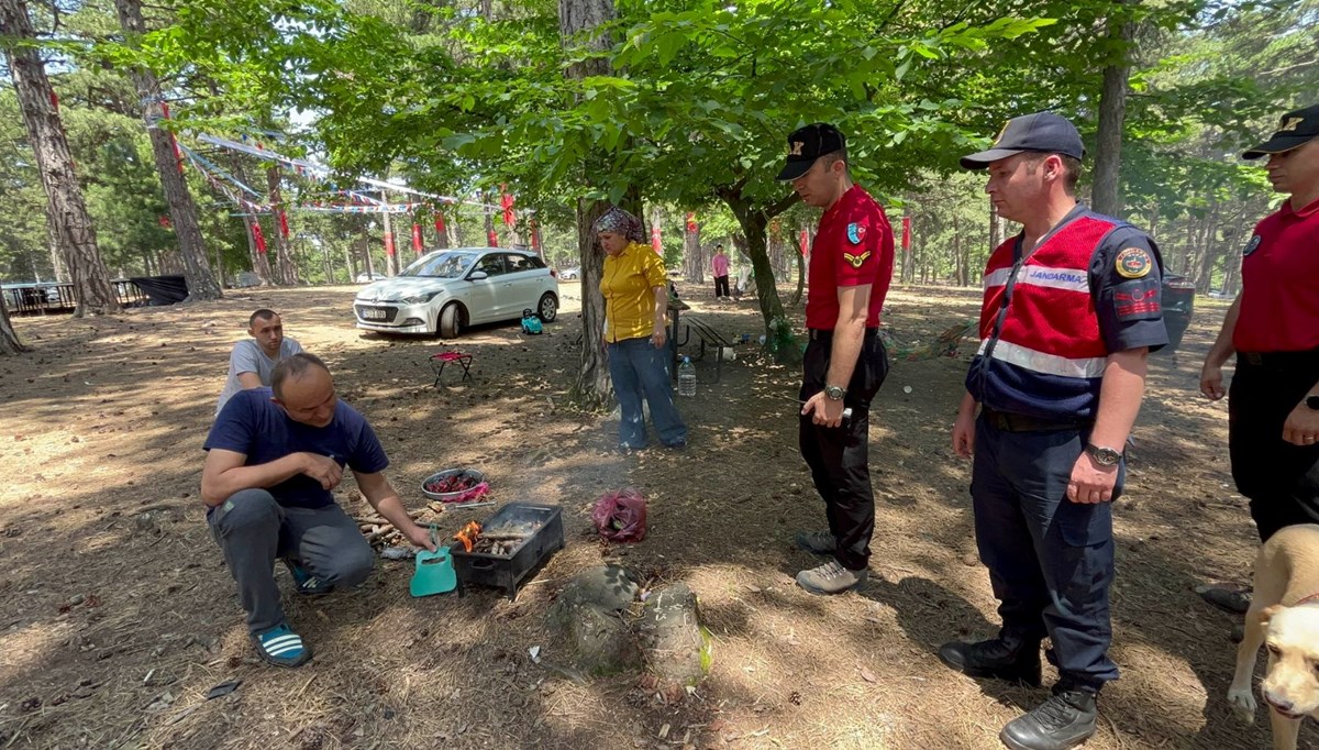 Uludağ'da piknikçilere drone ve köpekli denetim