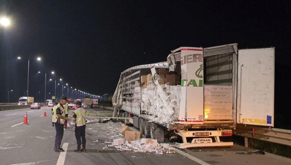 Kuzey Marmara Otoyolu’nda feci kaza: TIR şoförü yaşamını yitirdi