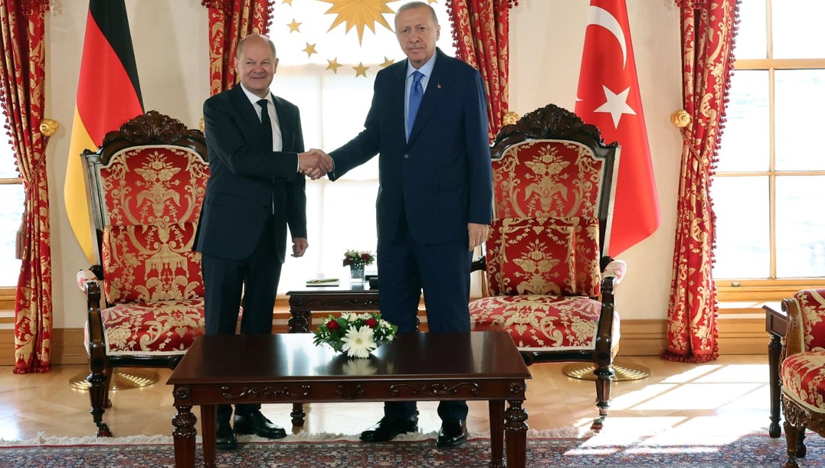 Cumhurbaşkanı Erdoğan, Almanya Başbakanı Scholz'u kabul etti