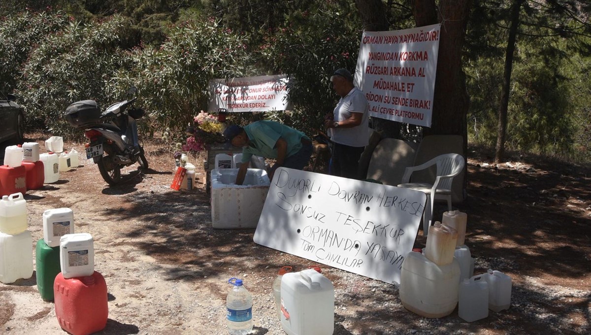 Orman yangınlarına karşı bidonlu önlem