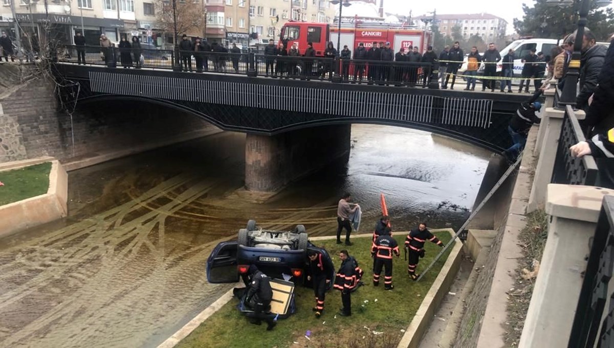 Çankırı’da otomobil çaya uçtu: 7 yaralı