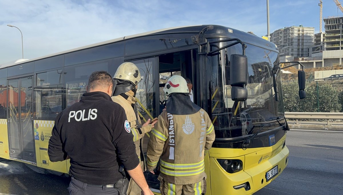 İstanbul'da İETT otobüsünde yangın çıktı