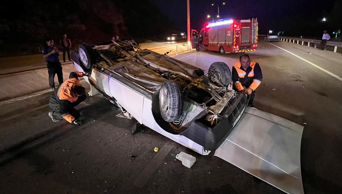 Burdur'da devrilen otomobilin sürücüsü hayatını kaybetti