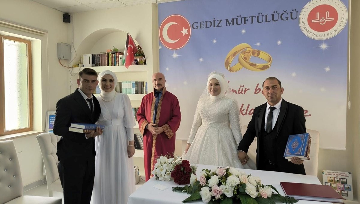 Gediz Müftülüğünde 2019 yılından bu yana 54 nikah kıyıldı