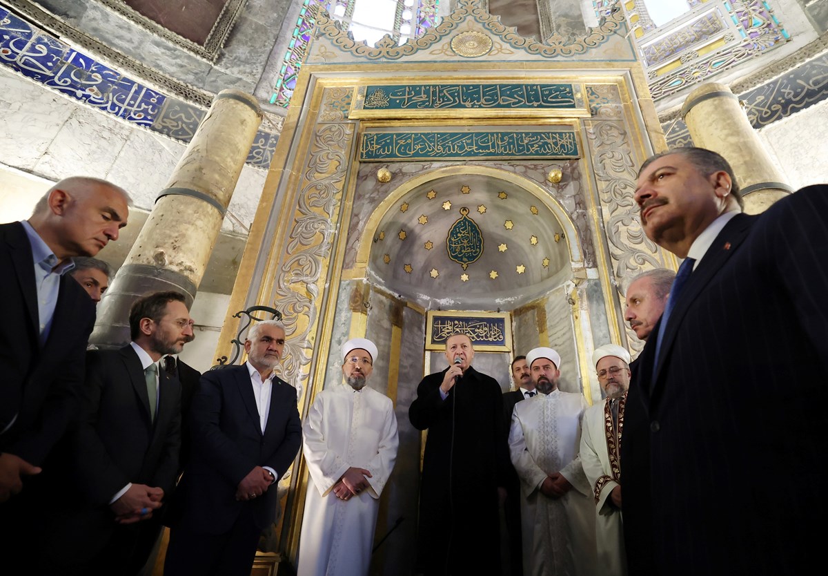 Cumhurbaşkanı Erdoğan, bayram namazını Ayasofya Camii