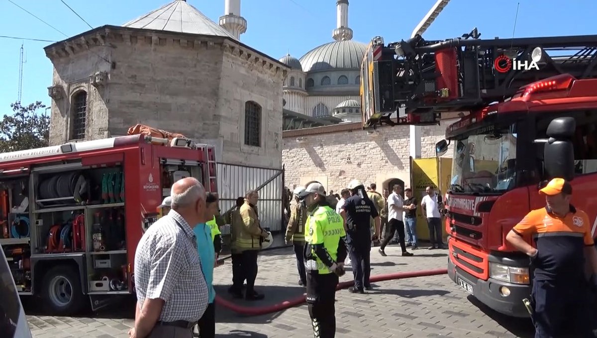 Taksim Meydanı’nda yangın paniği