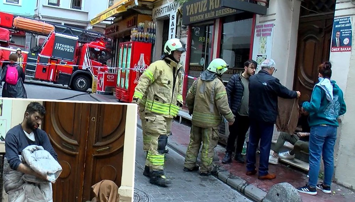 Beyoğlu’nda otelde yangın paniği: Mum alevi yatağı tutuşturdu