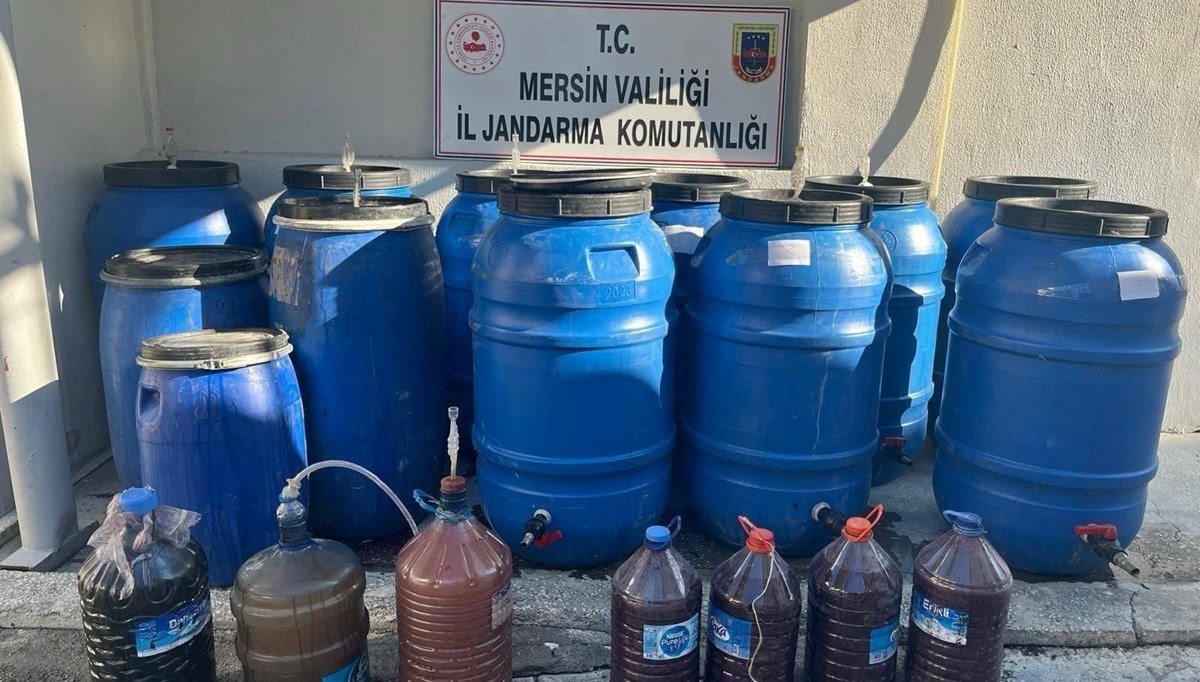 Mersin'de 3 ton sahte içki ele geçirildi