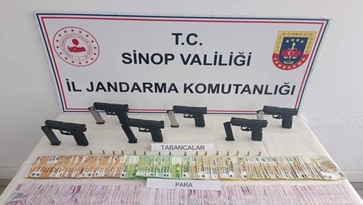 Sinop’ta silah kaçakçılarına operasyon