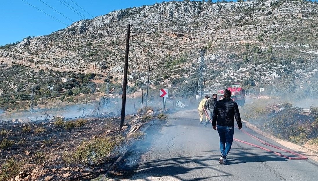 Mersin'de zirai alanda yangın