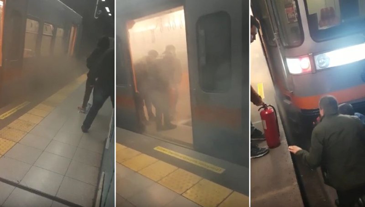 İstanbul'da metroda korku dolu anlar! Dumanlar yükseldi, acil durum anonsları yapıldı