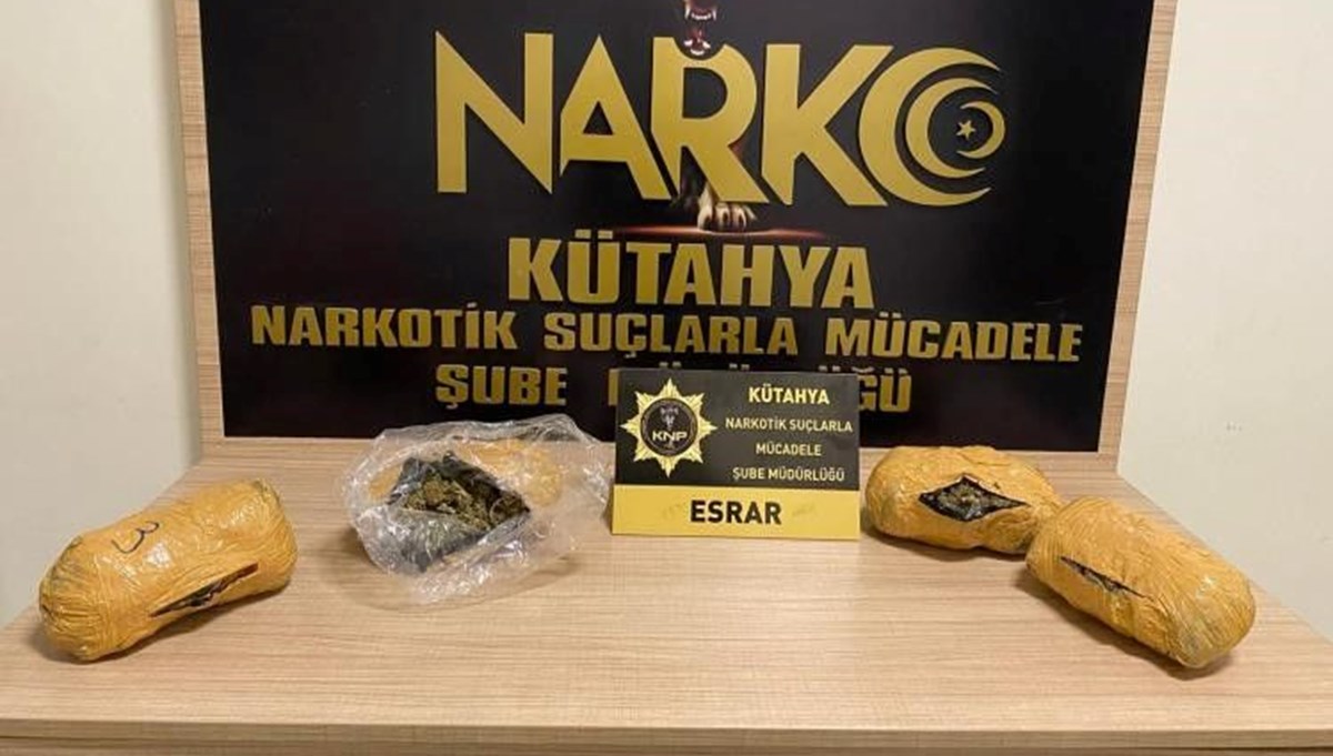 Kütahya’da 2 bin 116 gram esrar ele geçirildi