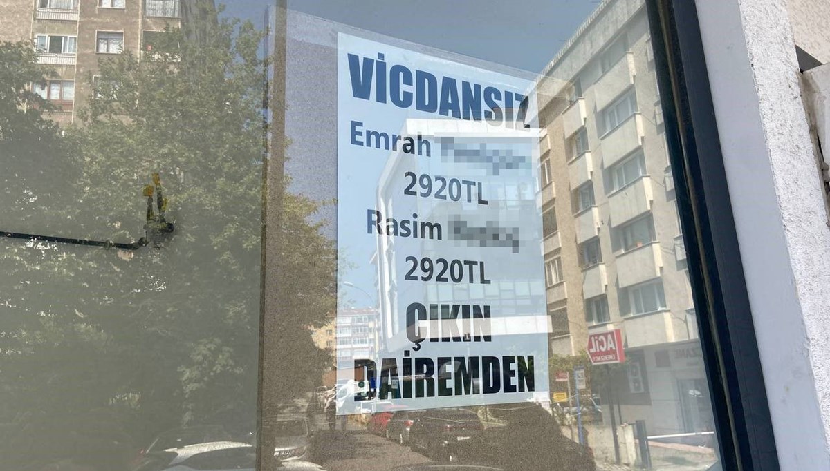 Kiracılarıyla anlaşamadı, binanın girişine yazı astı