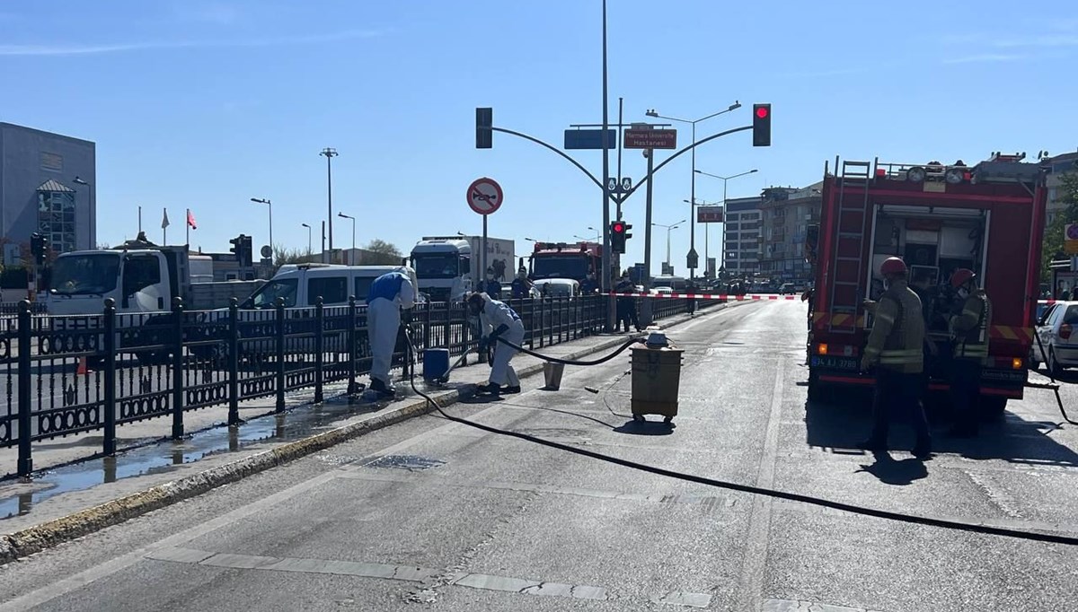 Pendik’te kimyasal madde paniği (Yol trafiğe kapatıldı)