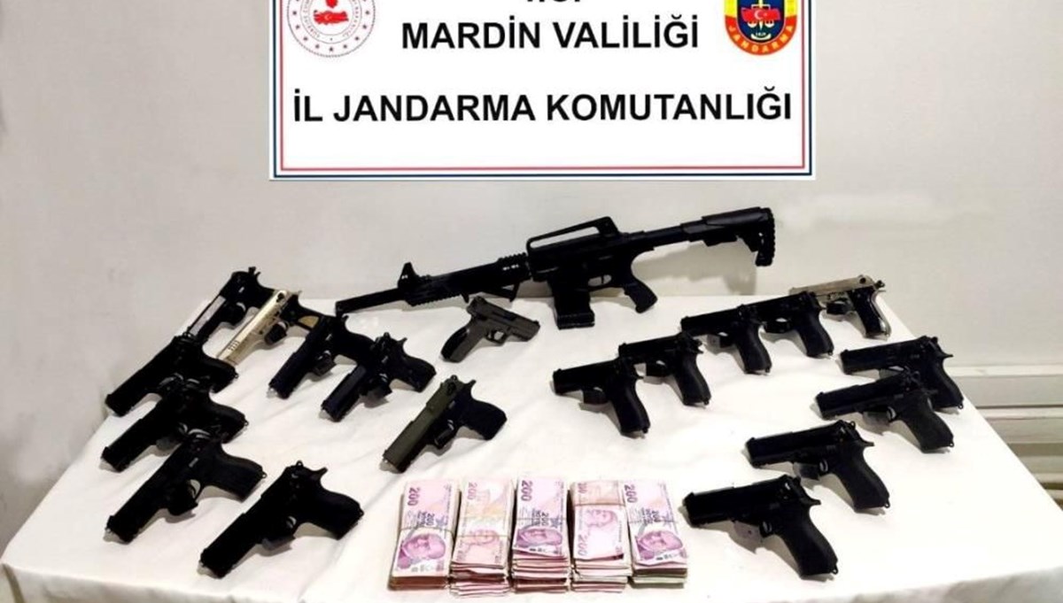 Mardin'de 19 ruhsatsız tabanca ele geçirildi