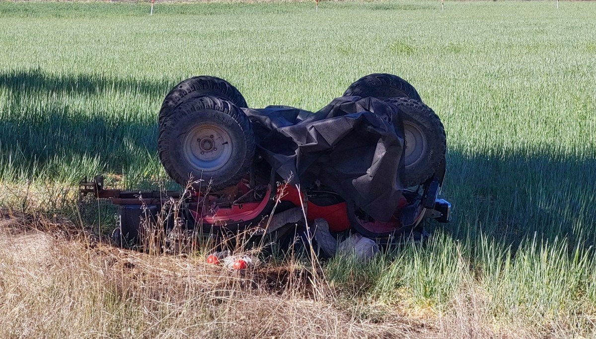 Burdur'da devrilen ATV'nin sürücüsü hayatını kaybetti