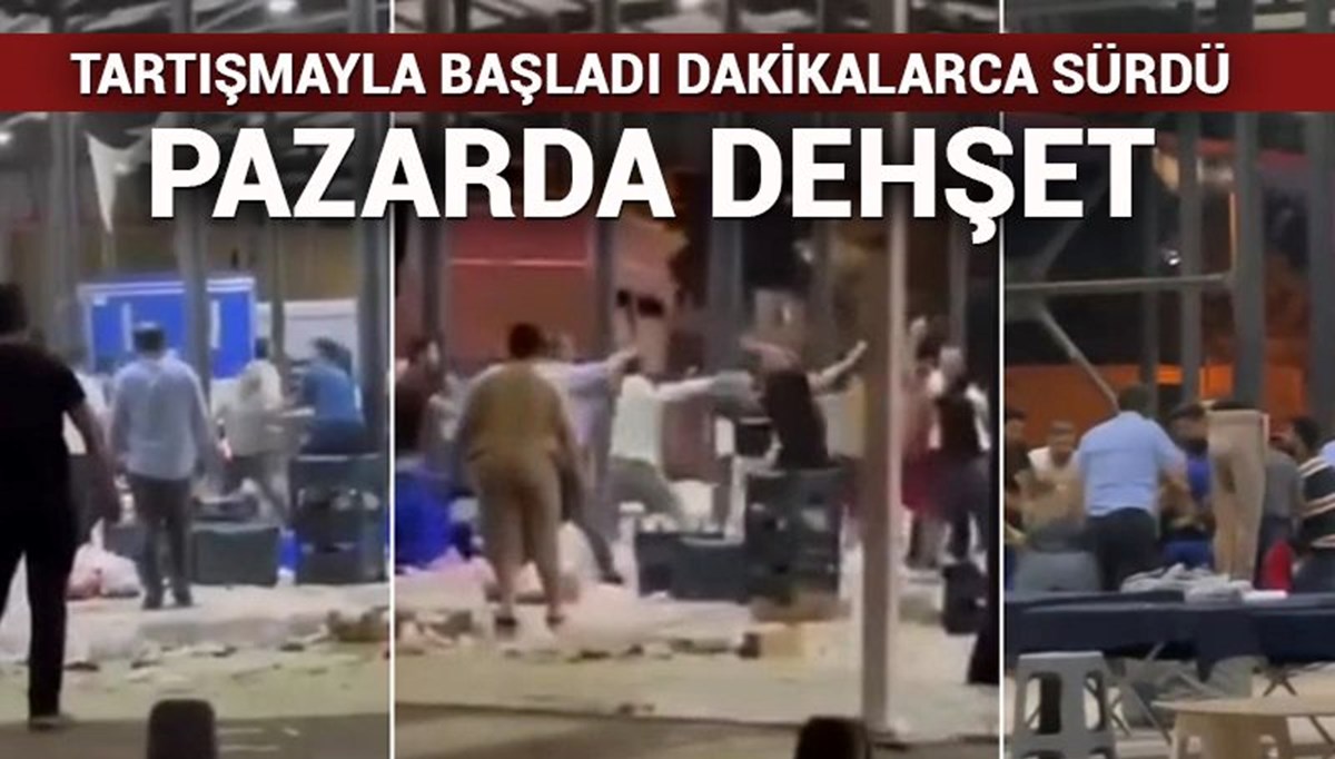 Pazar yerinde silahlı, yumruklu kavga: Kimseye aldırış etmeden tetiğe bastı