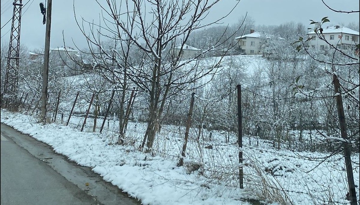 Samsun'un 3 ilçesinde kar yağışı