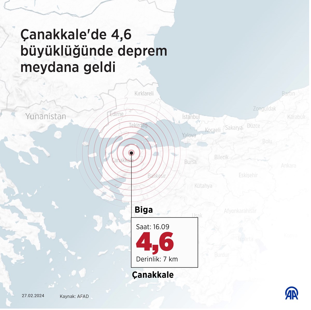 Depremin gerçekleştiği nokta