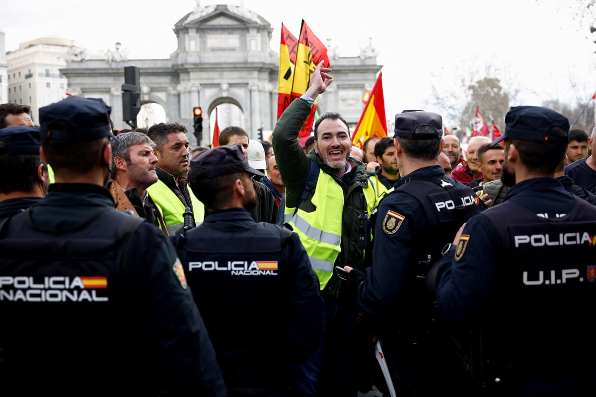 Çiftçiler başkent Madrid