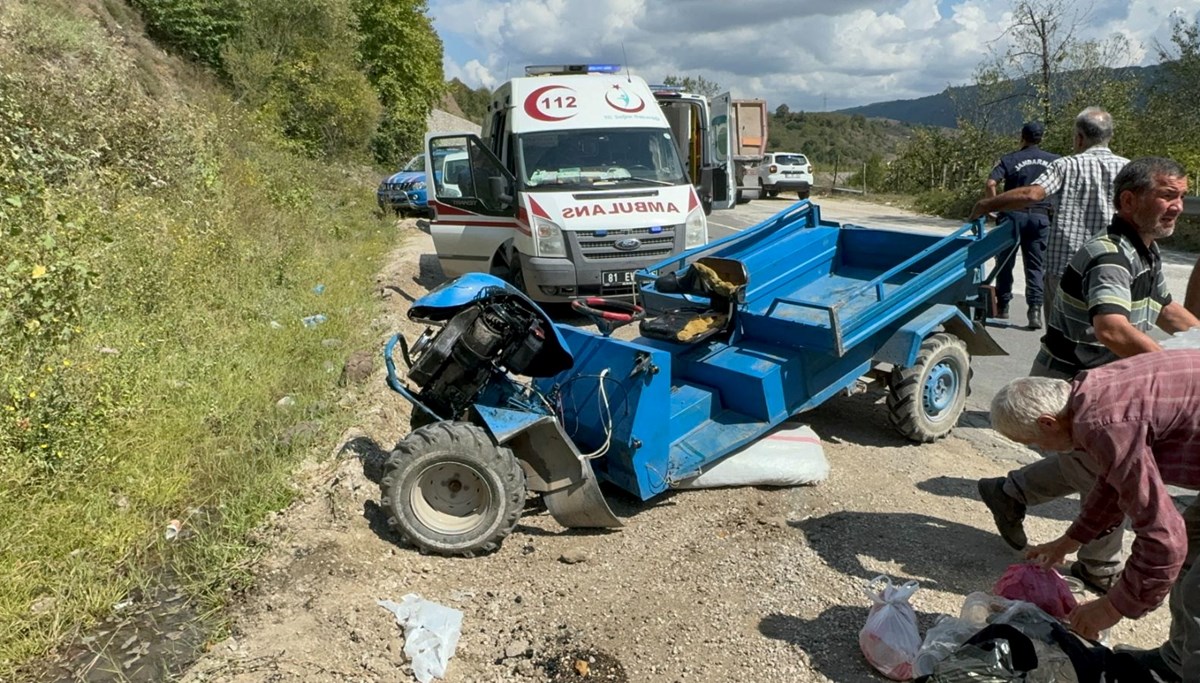 Düzce'de patpat devrildi 8 yaralı