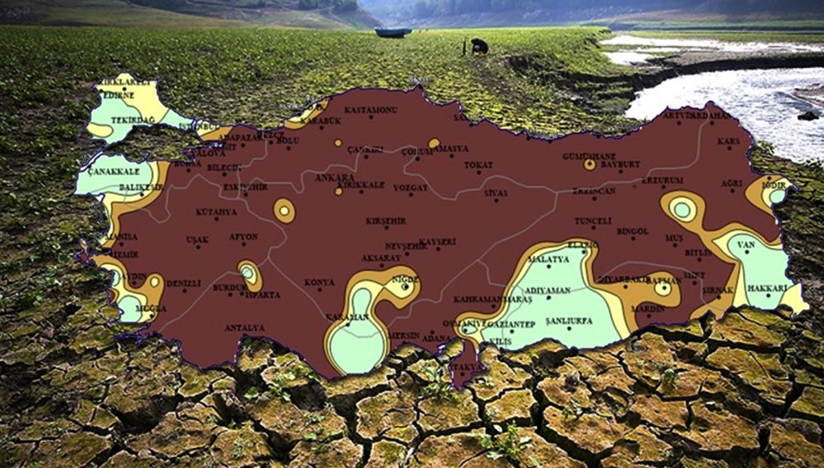 Türkiye genelinde çok şiddetli kuraklık alarmı: Anadolu'nun neredeyse tamamı kahverengiye döndü