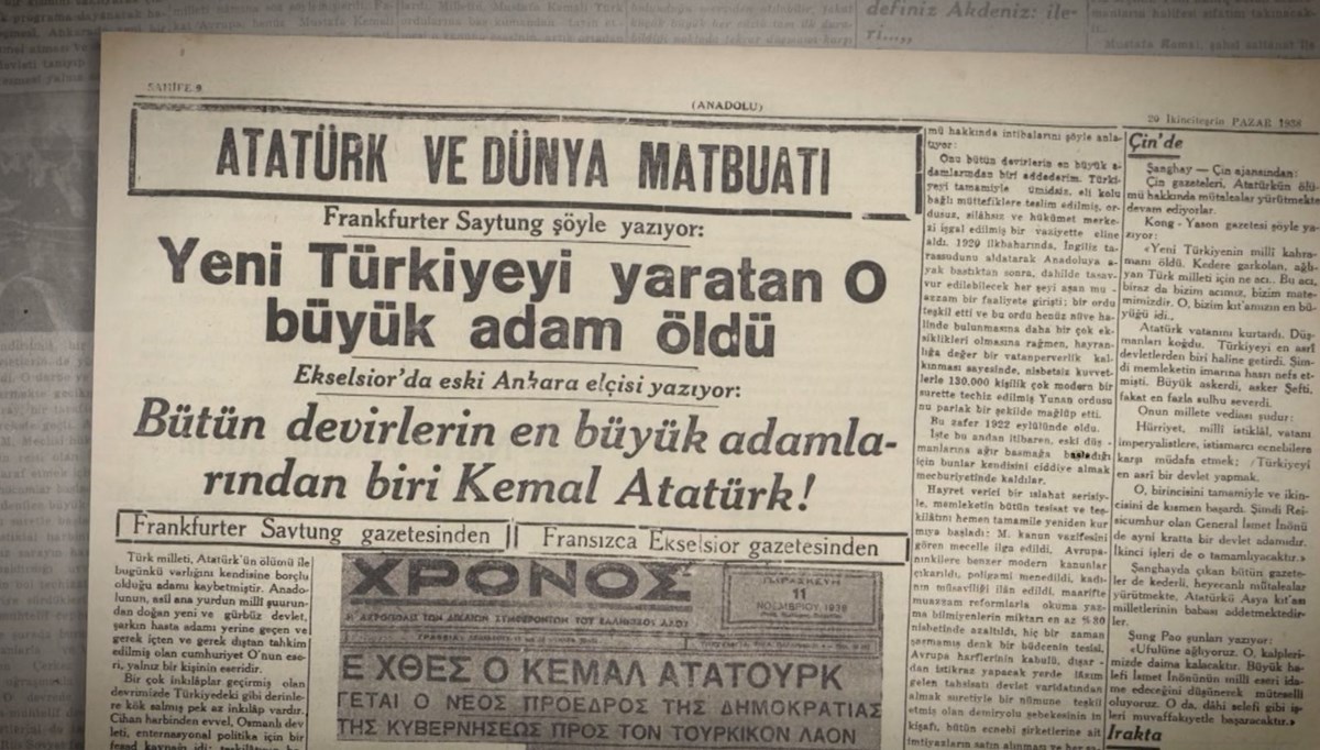 Ölüm haberi yıldırım baskıyla duyuruldu: ‘‘Yeni Türkiye’yi yaratan o büyük adam öldü’’