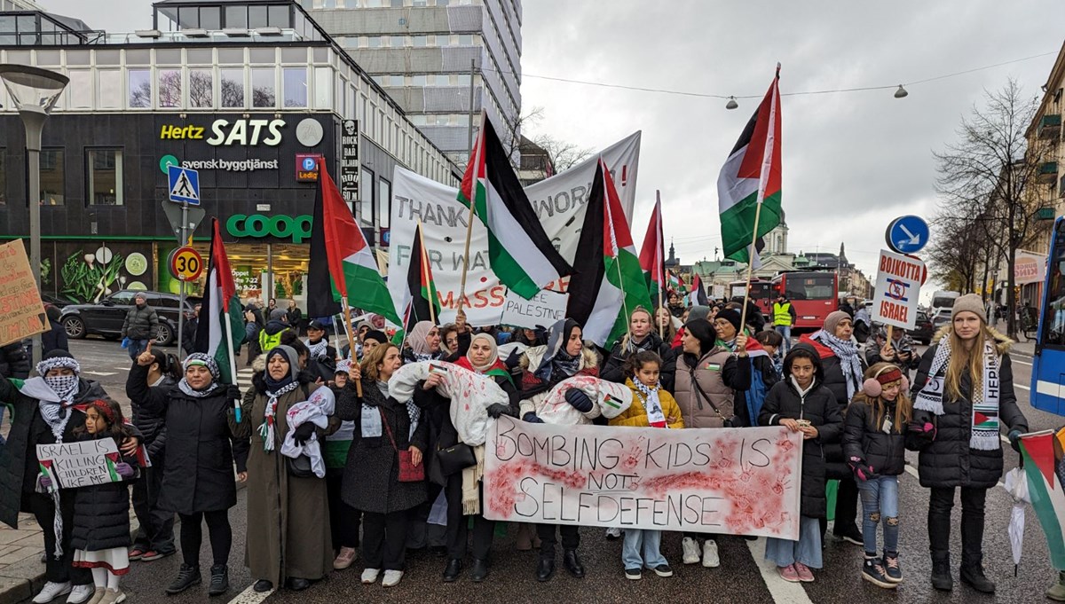 İsveç'te Filistin'e destek gösterisi: Binlerce kişi katıldı